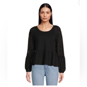Time And Tru Women's Eyelet Top - Size XL